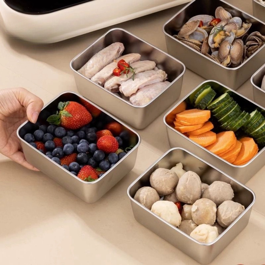 Food Storage Prep Containers - Conjunto de 1-2-3 Peças de Recipientes