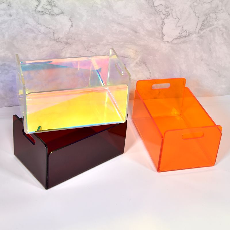 Food Storage In Cabinets - Limpar acrílico armazenamento Caixas para Banheiro,