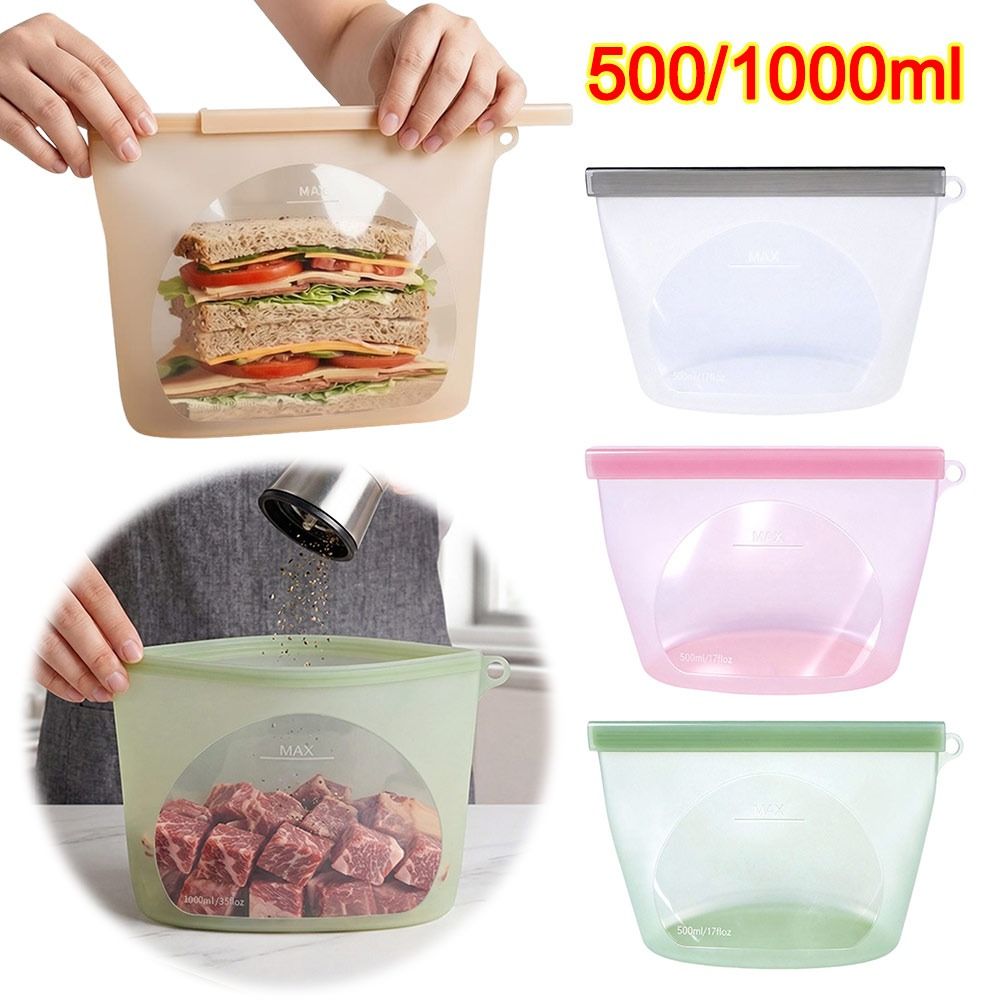 Food Storage Ziploc Bags - Saco de Silicone para Conservação de