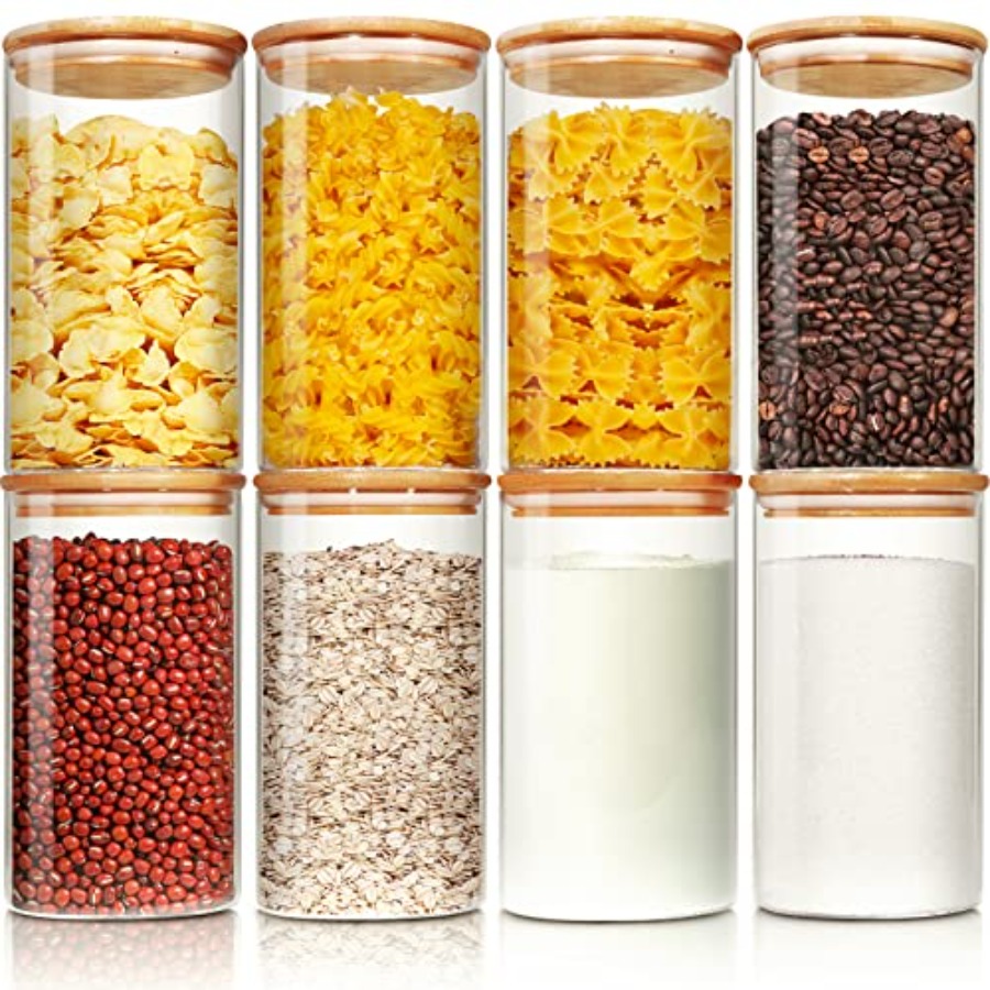 Food Storage Set Glass - Potes de Vidro com Tampas de