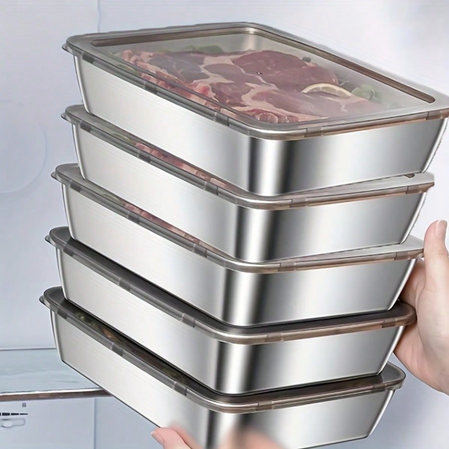 Xl Food Storage Containers With Lids - Conjunto de 5 Recipientes de Armazenamento