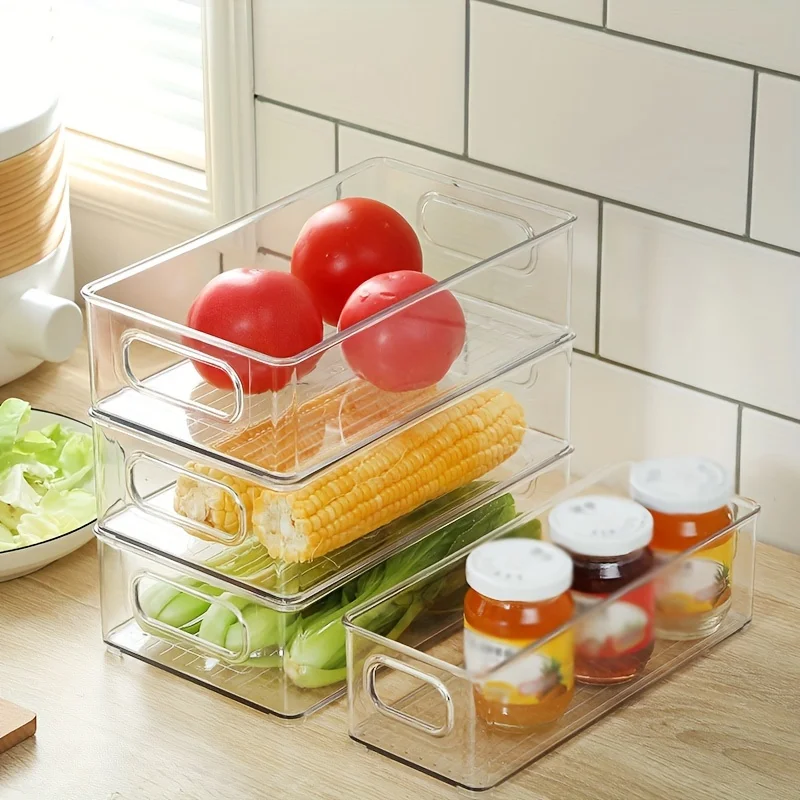 Food Storage Handling - Caixa de Armazenamento Transparente para Refrigerador