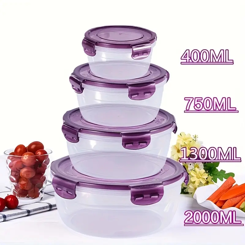 Food Storage Cabinet - 4 Recipientes Plásticos para Armazenamento de