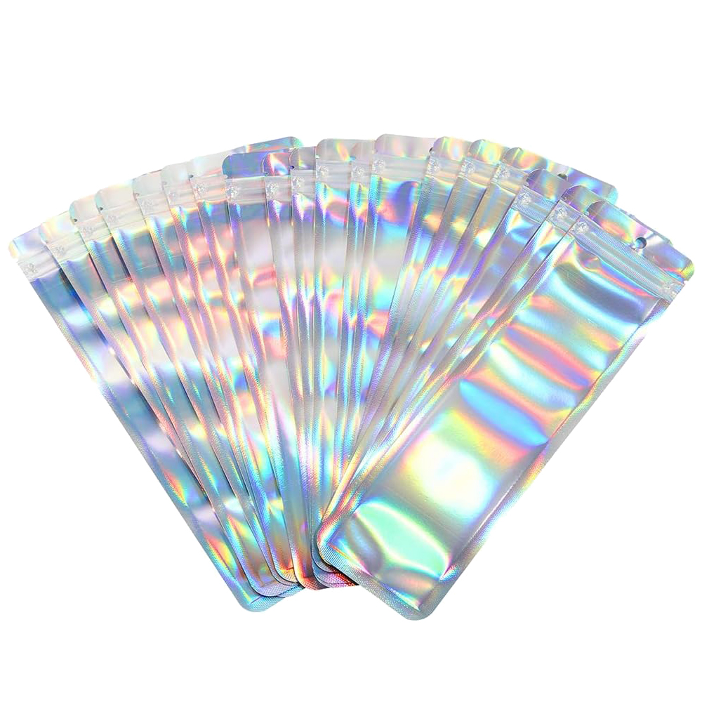 Food Storage Ziploc Bags - Sacos de embalagem holográfica longa 50