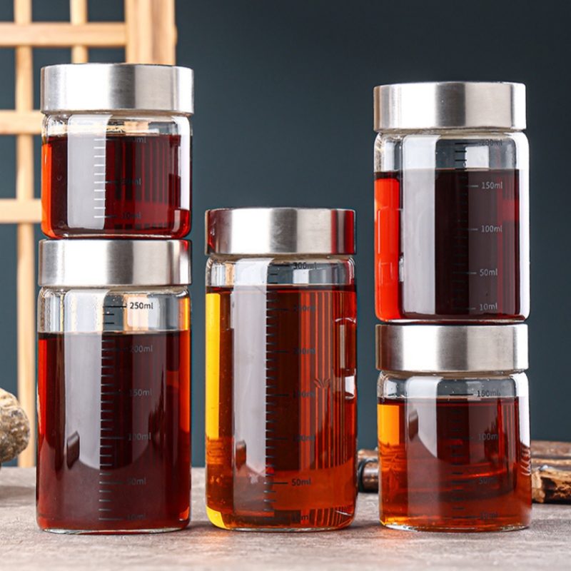 Food Storage Set Glass - 2 pces 100-500ml copo de armazenamento