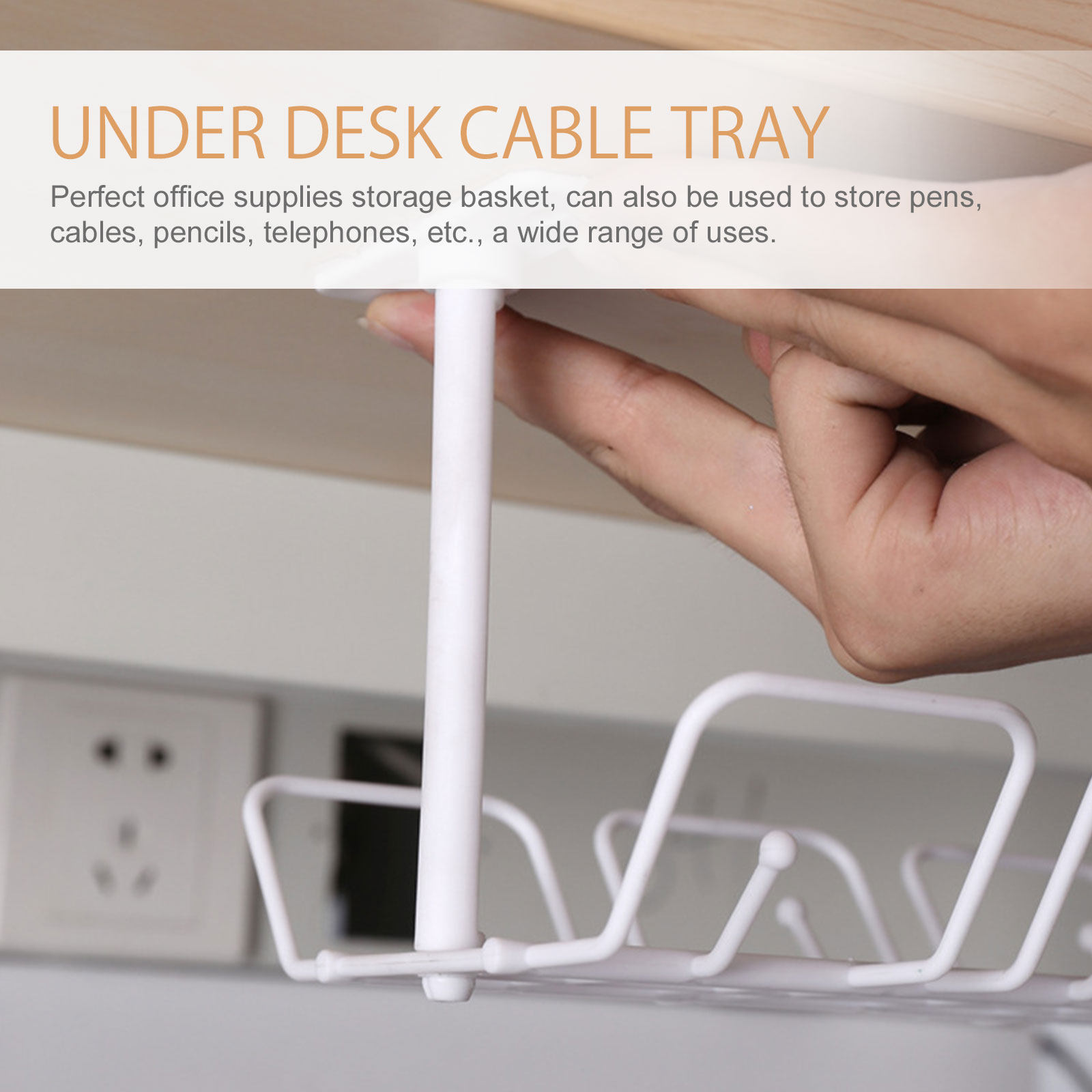 Food Storage Management - Cesto Organizador de Cabos para Abaixo