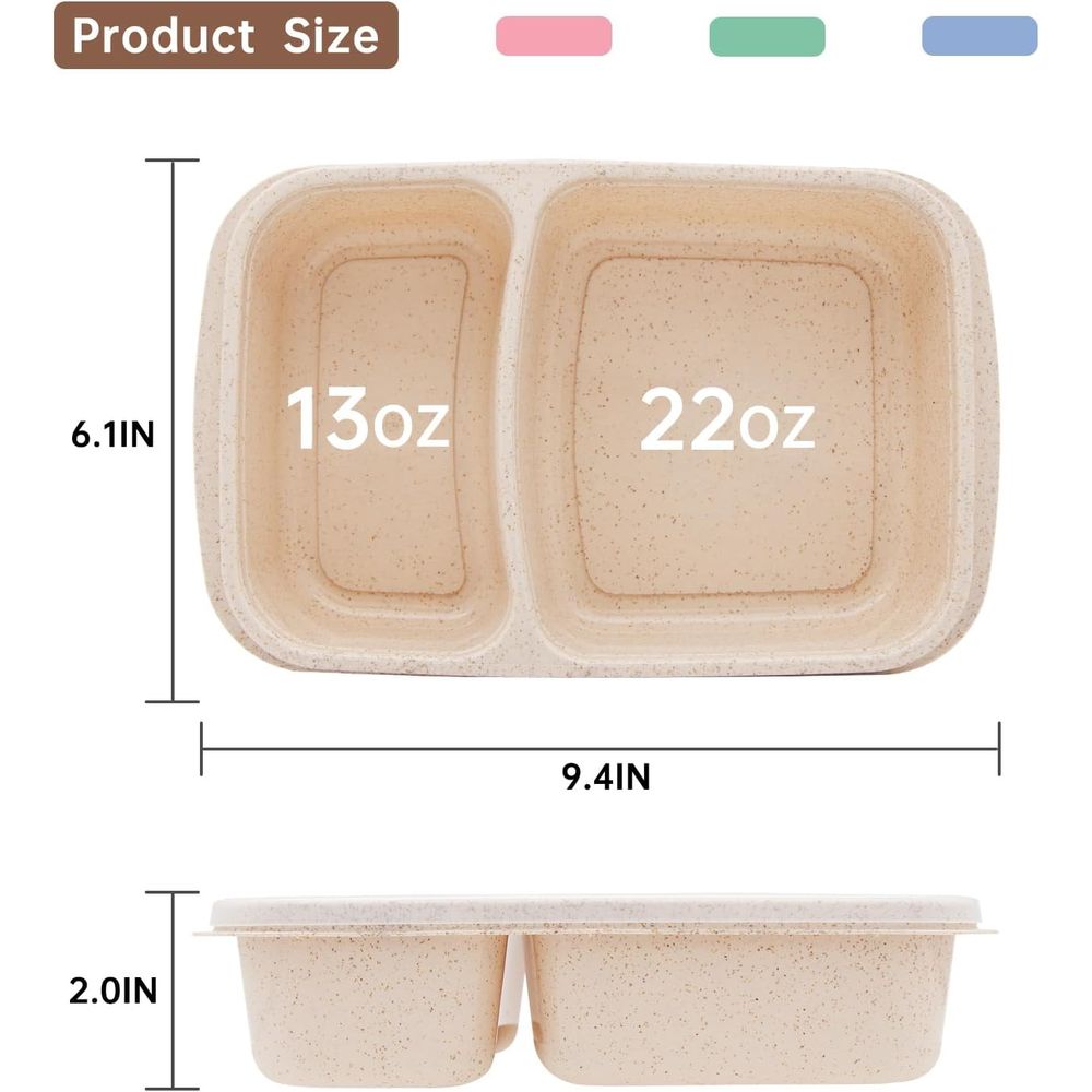 Conjunto de 4 Caixas de Almoço - Food Storage Prep Containers avaliação e preço