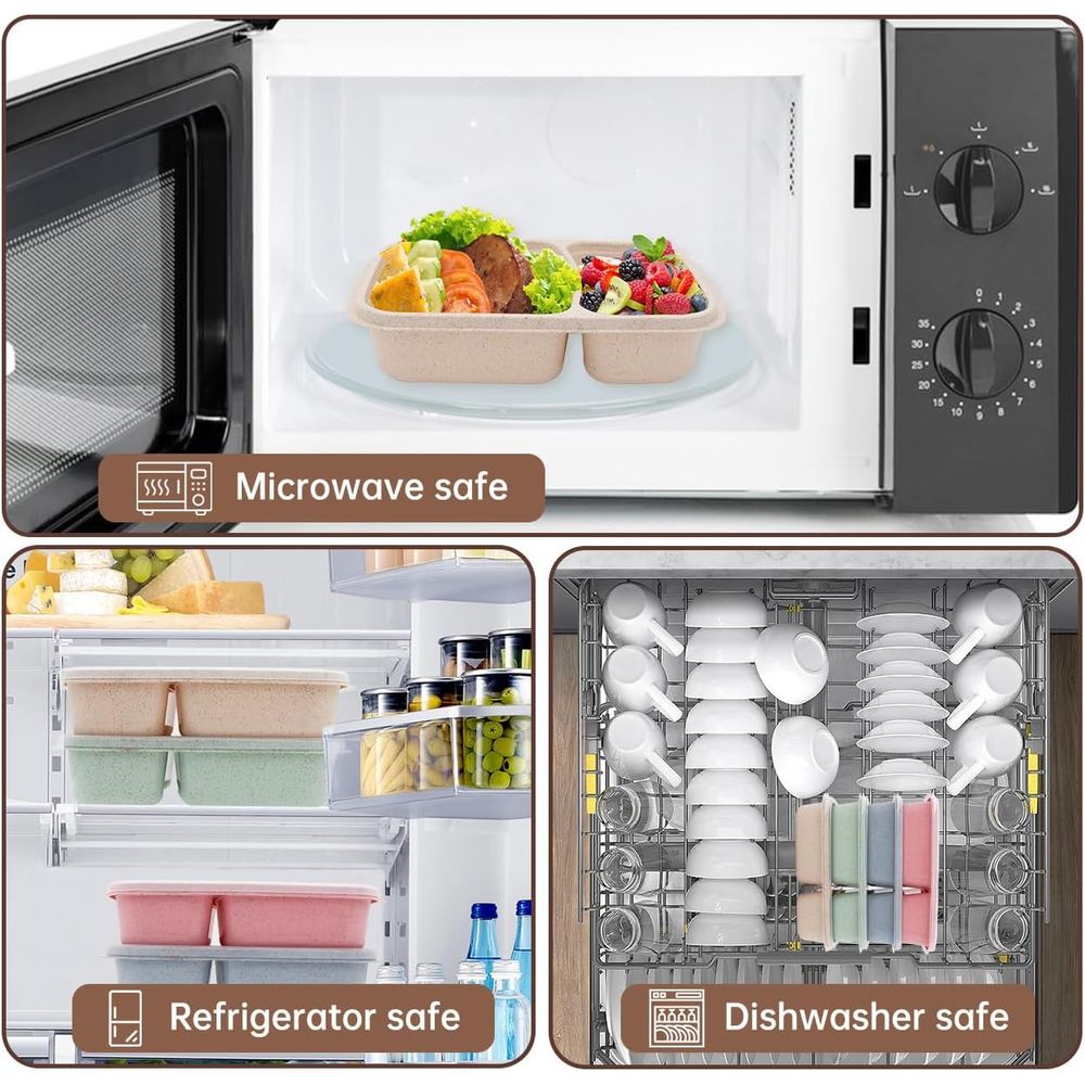 Conjunto de 4 Caixas de Almoço - Food Storage Prep Containers avaliação e preço