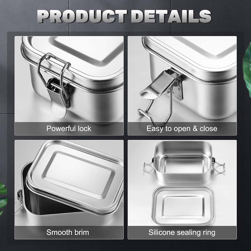 4 pçs de aço inoxidável bento  - Food Storage Underground avaliação e preço