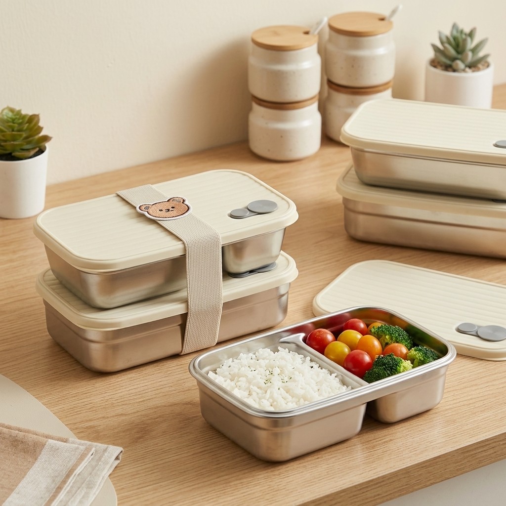Caixa Bento de Aço Inoxidável, - Food Storage Prep Containers avaliação e preço