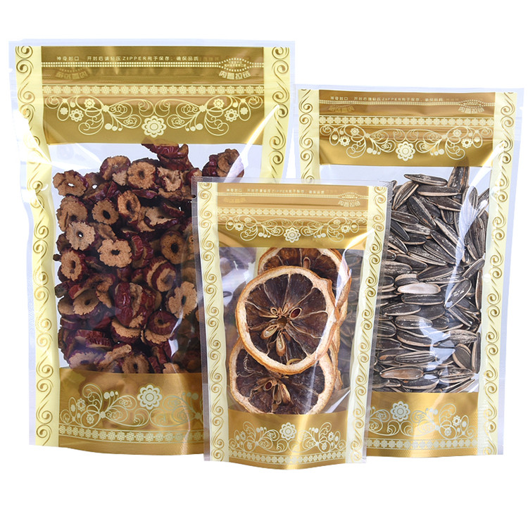 100 pçs stand-up plástico ouro - Food Storage Ziploc Bags avaliação e preço