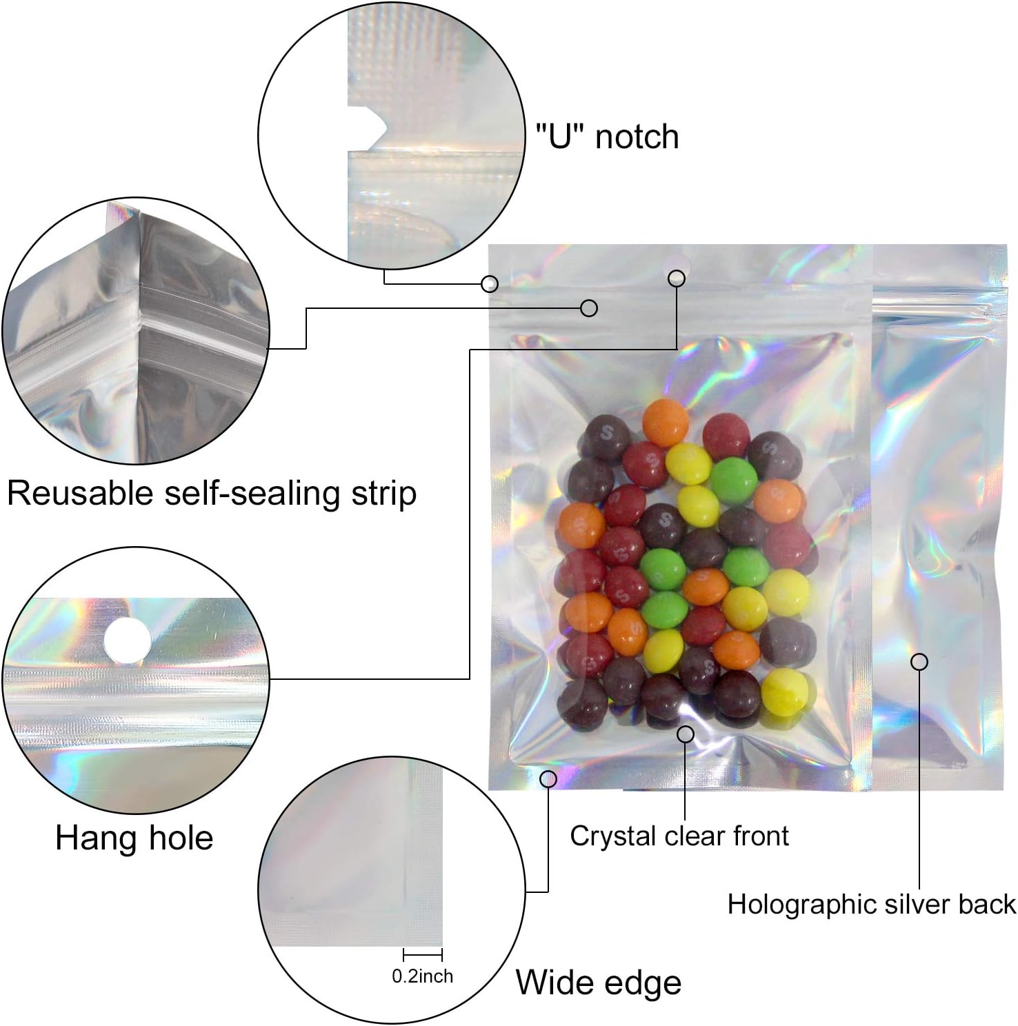 Plástico Laser Selagem Sacos,  - Food Storage Ziploc Bags avaliação e preço