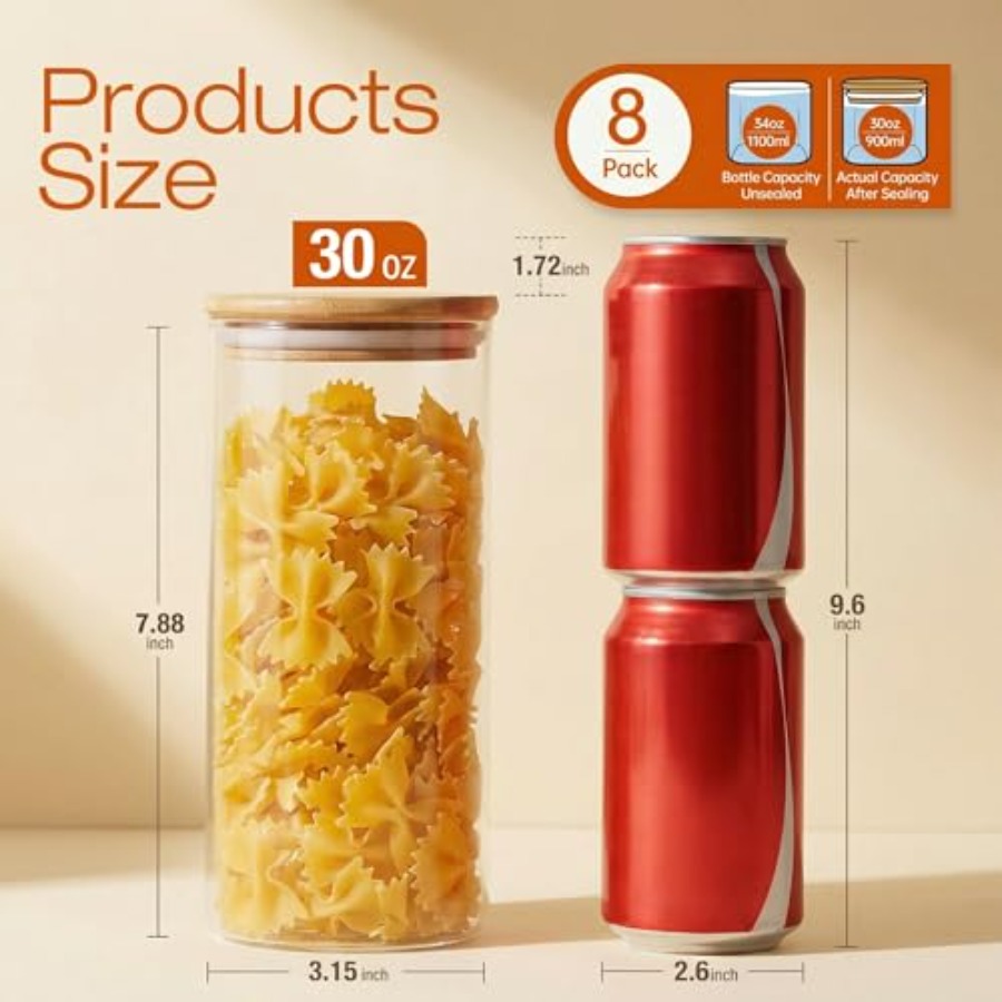 Potes de Vidro com Tampas de B - Food Storage Set Glass avaliação e preço