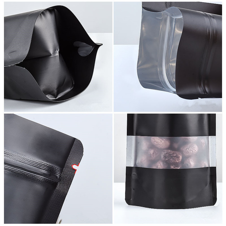 100 pçs stand-up preto fosco f - Food Storage Ziploc Bags avaliação e preço