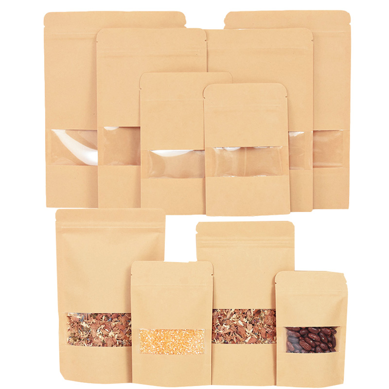 20/50 pçs sacos de papel kraft - Food Storage Ziploc Bags avaliação e preço