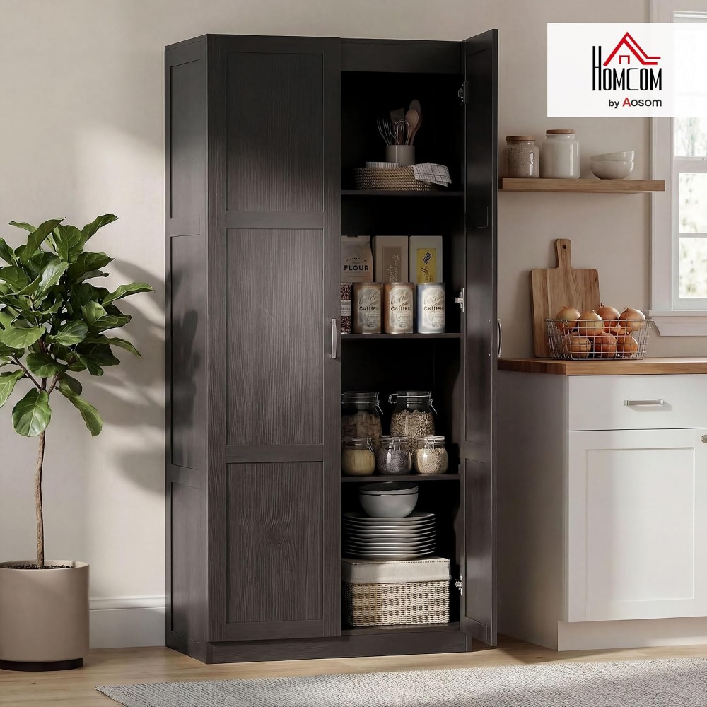 Armário de Cozinha HOMCOM de 7 - Food Storage In Cabinets avaliação e preço