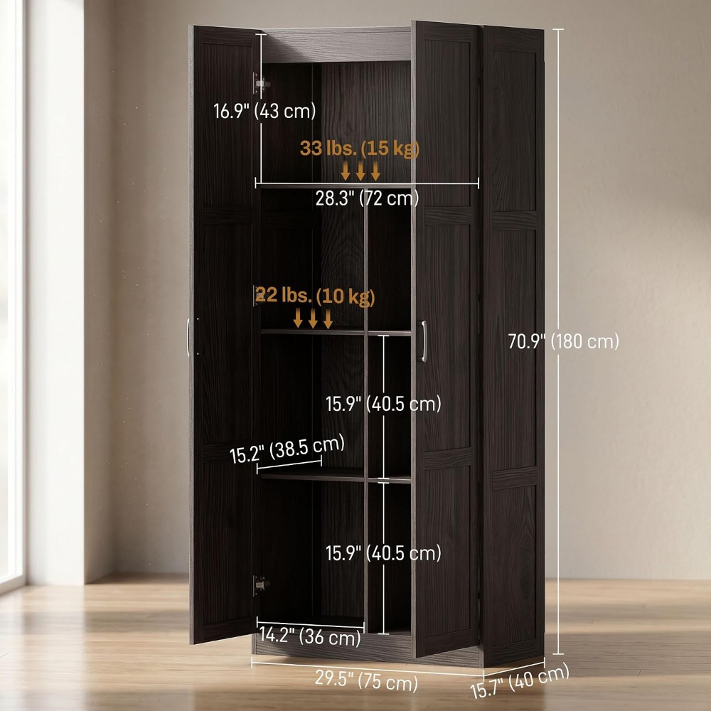 Armário de Cozinha HOMCOM de 7 - Food Storage In Cabinets avaliação e preço