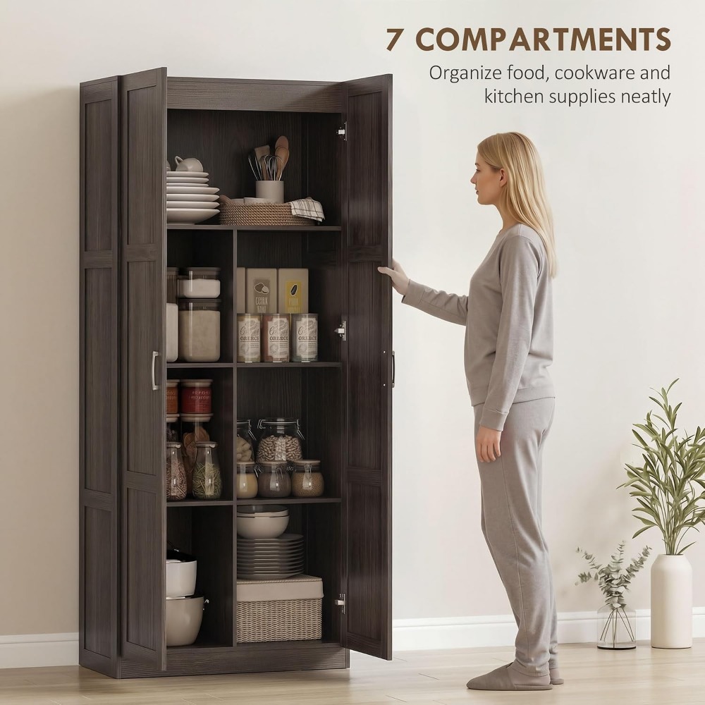 Armário de Cozinha HOMCOM de 7 - Food Storage In Cabinets avaliação e preço