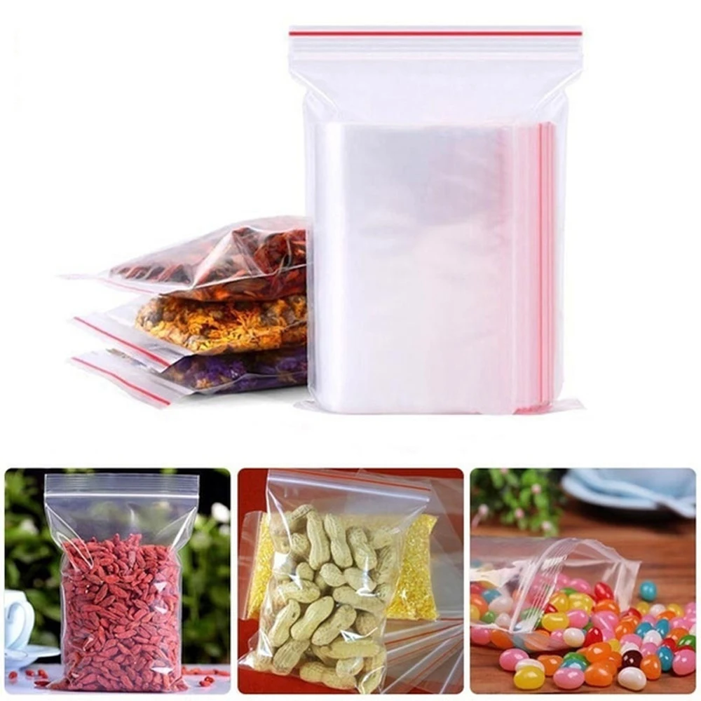 100-1000 unidades de sacos tra - Food Storage Ziploc Bags avaliação e preço