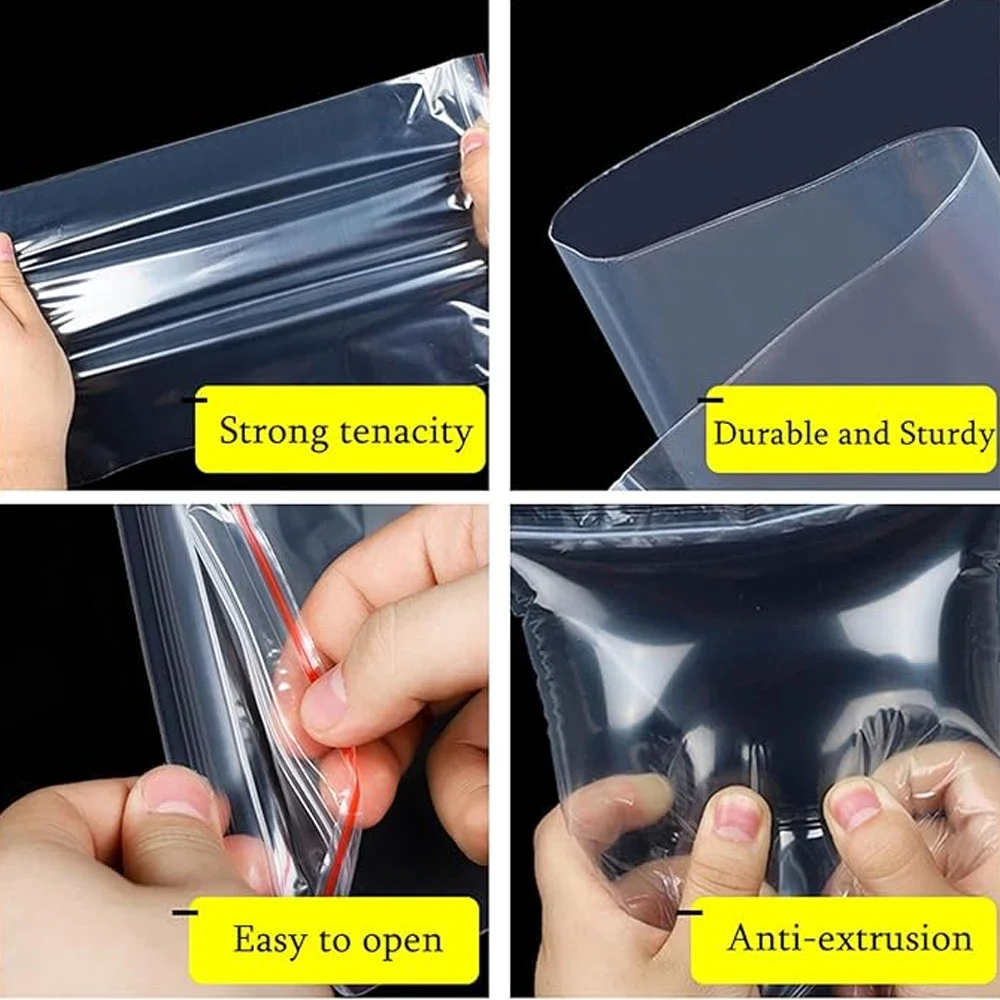 100-1000 unidades de sacos tra - Food Storage Ziploc Bags avaliação e preço