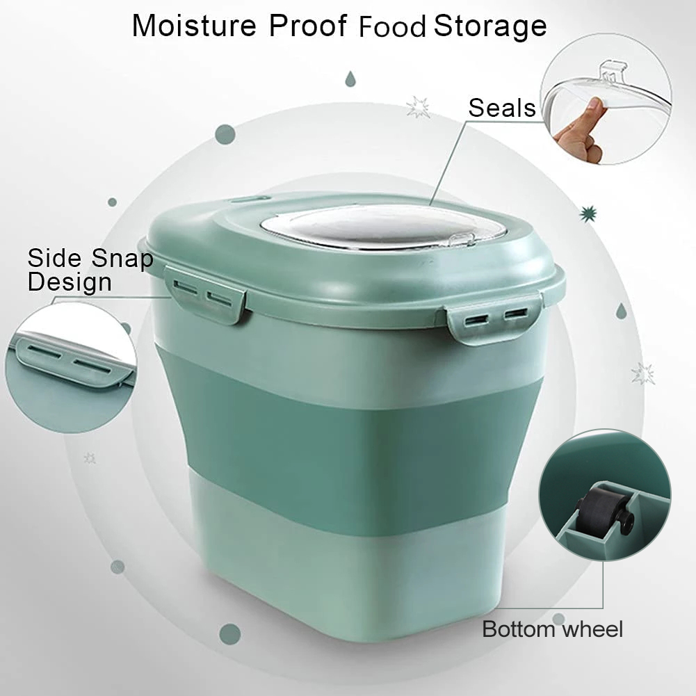 Dobrável Pet Food Storage Cont - Food Storage Large Plastic Containers avaliação e preço