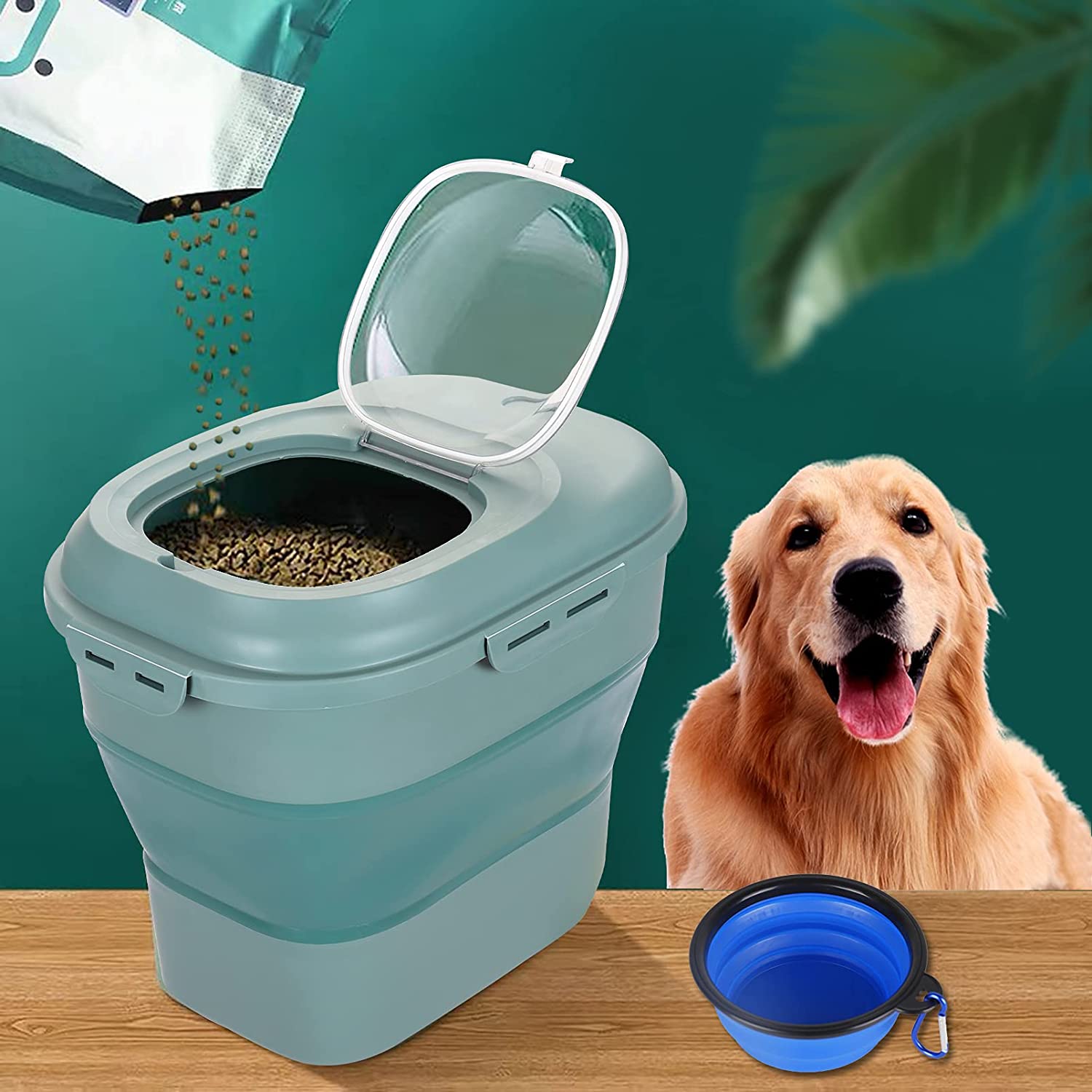 Dobrável Pet Food Storage Cont - Food Storage Large Plastic Containers avaliação e preço