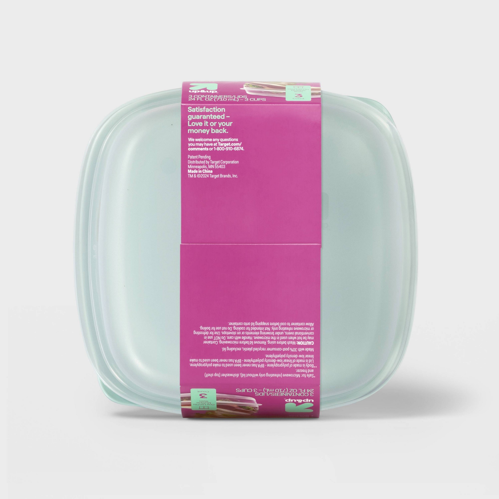 Recipientes quadrados de 3ct p - Food Storage Prep Containers avaliação e preço